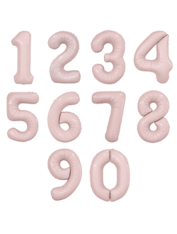 Цифры фольгированные нежно-розовый