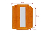 Трехместная инфракрасная сауна угловая (пленка)