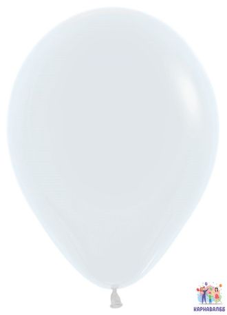 Белый 30 см ( шар +обработка + гелий + лента )