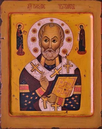 Образ Святителя Николая Чудотворца.  Формат иконы: 22х28см.
