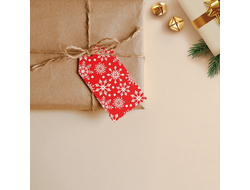 Открытка-шильдик на подарок «Снежинка», 5 ? 9 см