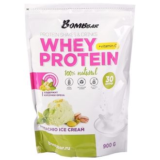 (BombBar) - Whey Protein - (900 гр) - (фисташковое-мороженое)