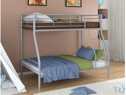 Двухъярусная металлическая кровать Гранада - 2 Серая