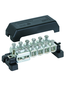 563201 Шина уравнивания потенциалов K12 с насадными клеммами, вариант B (UV-исполнение), 10х2,5-95 мм2 Cu/gal Sn