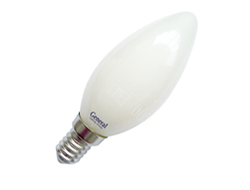 Лампа светодиодная General Свеча E14 8W(610lm) 2700K 2K 35x98 филамент (нитевидная), матовая 649992