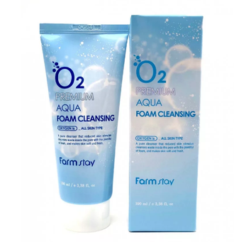 FarmStay ПЕНКА ОЧИЩАЮЩАЯ С КИСЛОРОДОМ O2 PREMIUM AQUA FOAM CLEANSING 100 мл. 775120