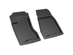 Коврик салонный резиновый (черный) для Nissan X-Trail (07-15) (передний ряд сидений) (Борт 4см)
