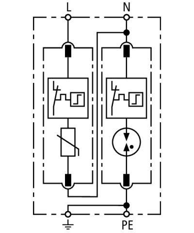 952110 УЗИП класса II DEHNguard M DG M TT 2P 275 для однофазных систем TT и TN