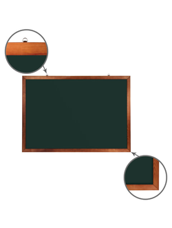 Доска для мела магнитная (100х150 см), зеленая, деревянная окрашенная рамка, , BRAUBERG, 236894