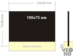 Меловая табличка-ценник 100х75 мм на деревянной подставке