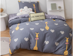 Детское постельное белье 1,5 спальное, рисунок Жирафы