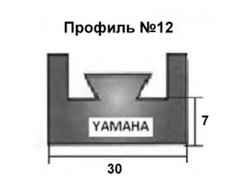 Склиза черная GARLAND 12-54.72-1-01-01 Профиль: 12 (139 см) для снегоходов Yamaha BRAVO 250/T/LT, BR250TX/Y, ENTICER 340T, ET340TL