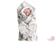Конверт-одеяло и комбинезон демисезонные Цветы