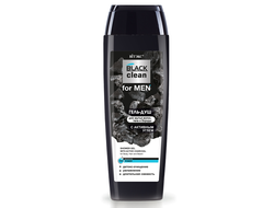 ГЕЛЬ-ДУШ с активным углем для мытья волос, тела и бороды «BLACK clean for MEN», 400 мл