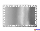 Визитка для сублимации 54*86 орнамент Лоза, серебро