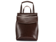 Кожаный женский рюкзак-трансформер тёмно-коричневый