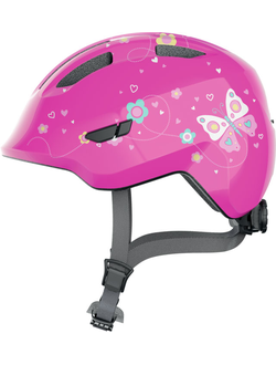 Шлем велосипедный ABUS Smiley 3.0 детский, розовый с бабочками