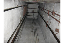 Бетонная шахта лифта подъемника
