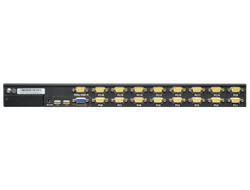 Переключатель Kinan KVM 16-портовый SVGA/VGA, USB с каскадированием до 512 серверов, OSD, DDC2B, до 2048x1536 (XU0116)