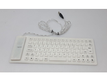 Клавиатура USB силиконовая без русских букв на клавишах белая (гарантия 14 дней)