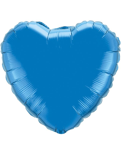 Шар фольгированный с гелием Сердце  синий 45см