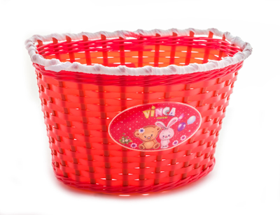 Корзинка для велосипеда детская на руль P 05 красная