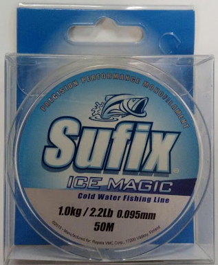 Леска зимняя Sufix Ice Magic прозрачная (блистер) 50м 0.155мм 2,2кг