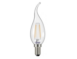 Лампа светодиодная General свеча на ветру E14 7W 6500K 6K 35x118 филамент (нитевидная), прозр 649901