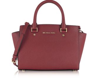 Сумка Michael Kors Selma Medium Bordo / Бордовая