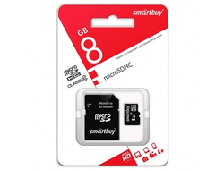 micro SDHC 8GB карта памяти Smartbuy