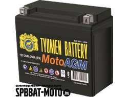 Аккумулятор TYUMEN BATTERY 6MTС-20 AGM 20Ач ток 230А (EN) ДхШхВ 175х87х155мм YTX20-BS, YTX20H, YB16-B-CX, YB16-B, YB18-A