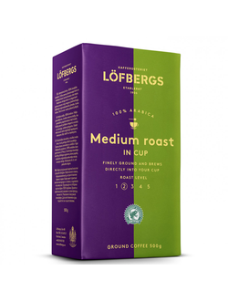 Молотый кофе Lofbergs Lila Medium roast (Лёфбергс Лила Медиум Роаст), 500 гр