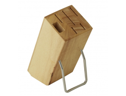 Подставка деревянная для набора ножей (гевея)
