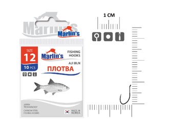 Крючки &quot;Marlin&#039;s&quot; ПЛОТВА AJI BLN №12 уп.10шт. (10уп.) M016BLN-012