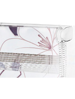 Готовая к установке рулонная штор день-ночь коричневого цвета с навесными кронштейнами