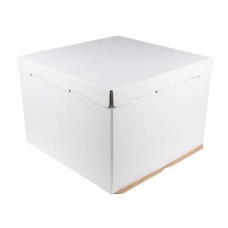Коробка для торта ПЛОТНАЯ картонная БЕЗ ОКНА, 36*36*26 см
