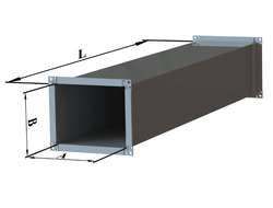 ПРЯМОУГОЛЬНЫЙ ВОЗДУХОВОД ОЦИНКОВКА - ПРЯМОЙ УЧАСТОК - 0,5-1,0