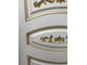 Межкомнатная дверь "Алина-2" эмаль белая с патиной золото (глухая)