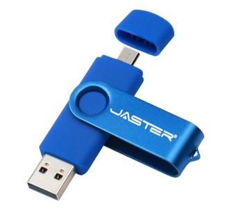 USB ФЛЕШКА НА 30 ГБ СИНЯЯ С OTG