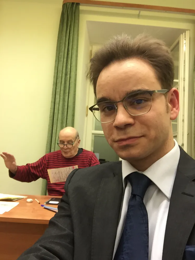 Репетиция "В поисках живой души..." с Александром Филиппенко. 
МГК им.П.И.Чайковского. Март 2019