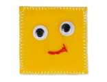 Жёлтый квадрат с глазками, 5,5*5,5 см