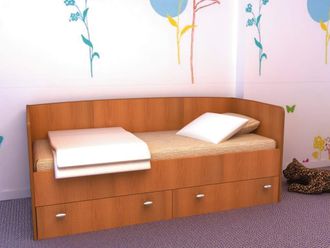 Кровать с ящиками с матрасом, 85 см