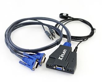 Переключатель KVM 2-портовый Kinan (KVM-switch) USB (KA-1302)