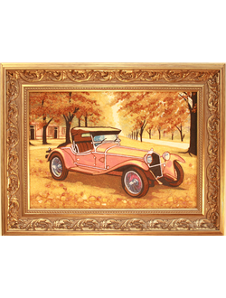 Картина из янтарной крошки. Автомобиль Alfa Romeo