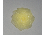 Большая капроновая роза, св.жёлтый, 7*7 см.