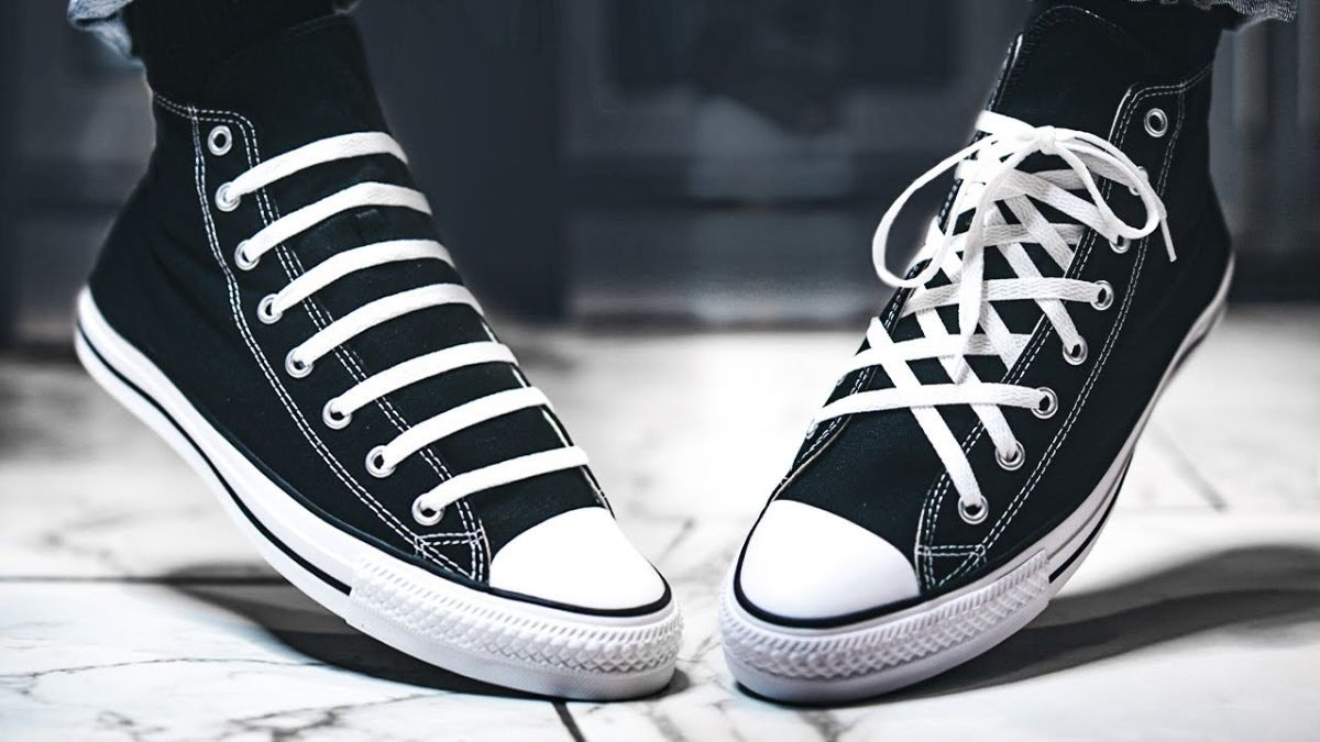 Как зашнуровать Converse