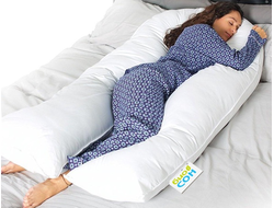 Большая подушка для сна анатомическая форма U Premium, размер 340 х 35 см, наполнитель и наволочка на выбор