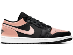 Nike Air Jordan Retro 1 Low Черные с розовым