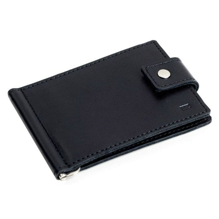 черное портмоне с зажимом Standart