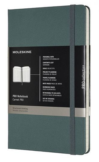 Записная книжка Moleskine PRO, Large, лесной зеленый